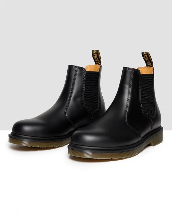 Butik För 2976 Kvinnors Svarta Läder Chelsea Boots - Image 3