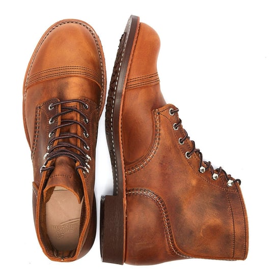 Red Wing Shoes Iron Ranger Mens Copper Boots - (Brown) - Image 6