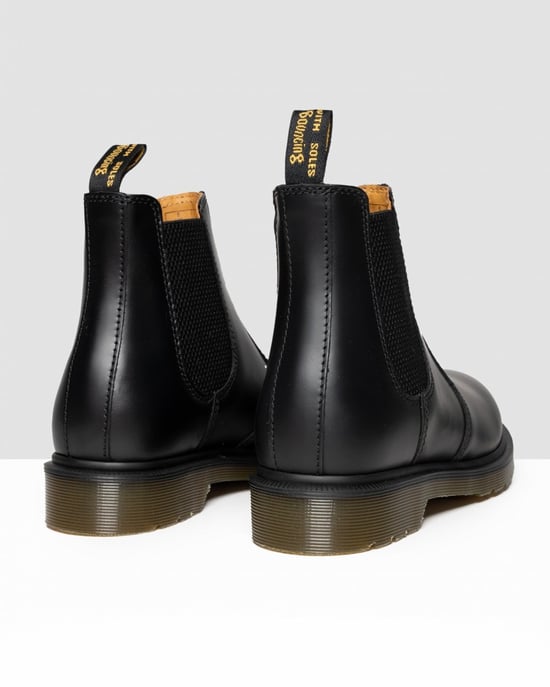 Butik För 2976 Kvinnors Svarta Läder Chelsea Boots - Image 5
