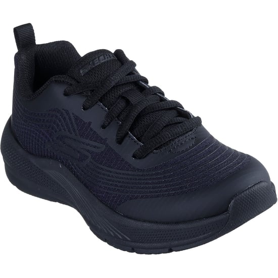 Skechers Microspec Advance Textile Girl's Black Trainers - Image 1
