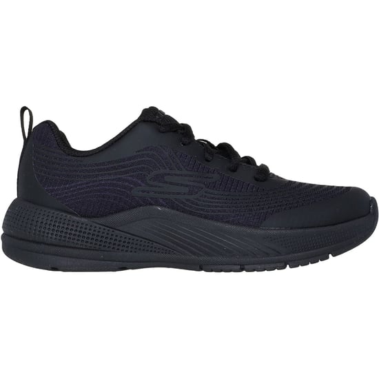 Skechers Microspec Advance Textile Girl's Black Trainers - Image 5