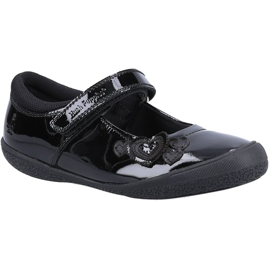 Hush Puppies ROSANNA PATENT JUNIOR Leather Girl's Black Shoes - Image 1