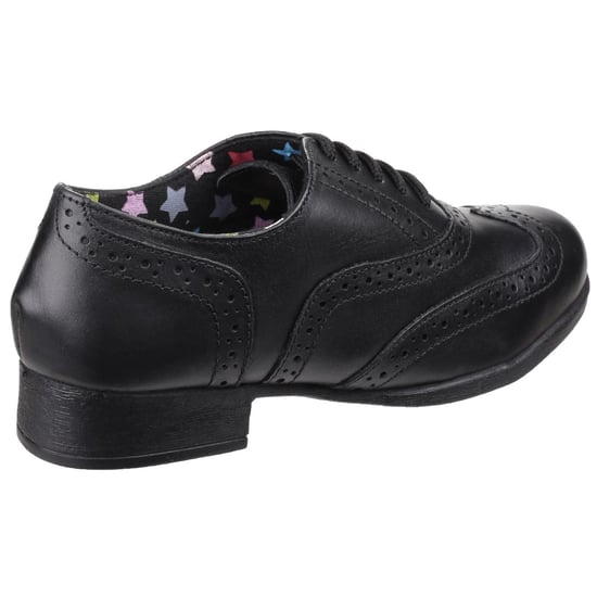 Hush Puppies Kada Senior Leather Girl's Black Brogues - Image 2