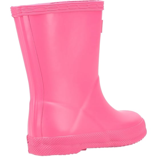 Hunter Kids First (Matte) Rubber Kid's Bright Pink Wellington Boots - Image 2