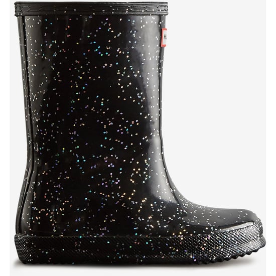 Hunter Kids First Giant Glitter Rubber Kid's Black Wellington Boots - Image 4