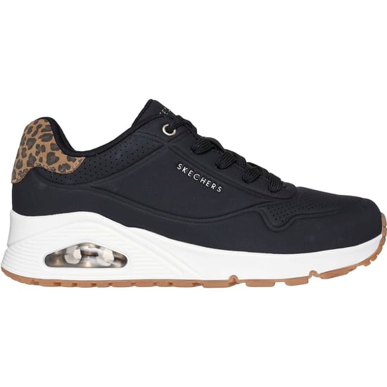 Skechers UNO - Jungle Nite Polyurethan Kvinna Svart/Leopard Sneakers - Image 5