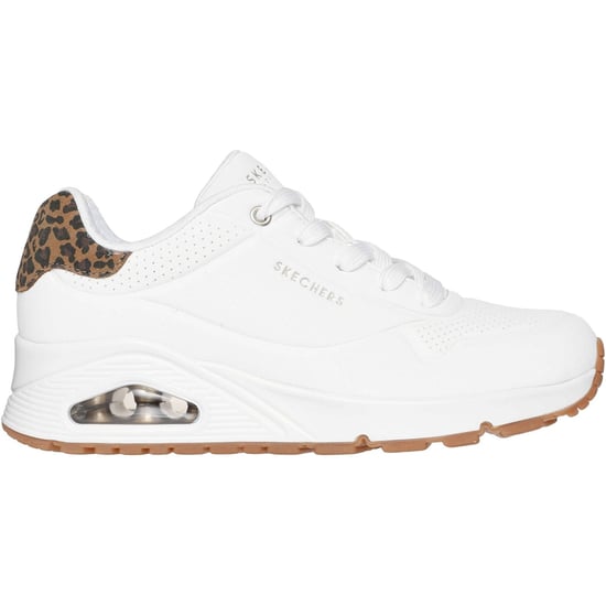 Skechers UNO - Jungle Nite Polyuretan Kvinna Vit/Leopard Sneakers - Image 5
