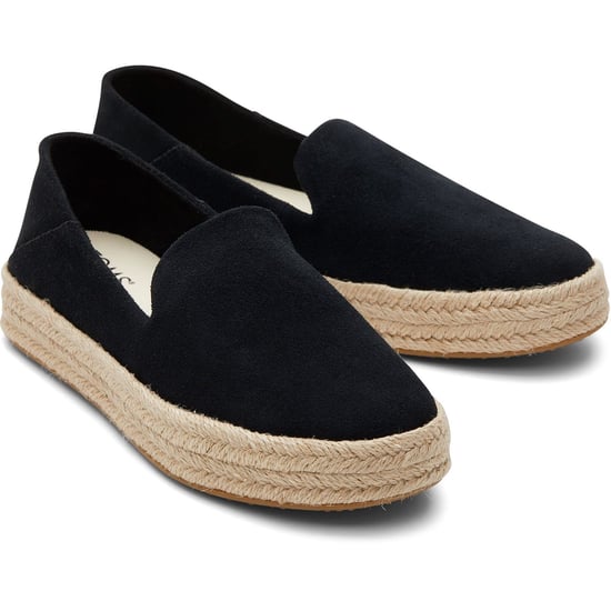 TOMS Carolina 100% Koe Dames Zwarte Espadrilles - Image 1
