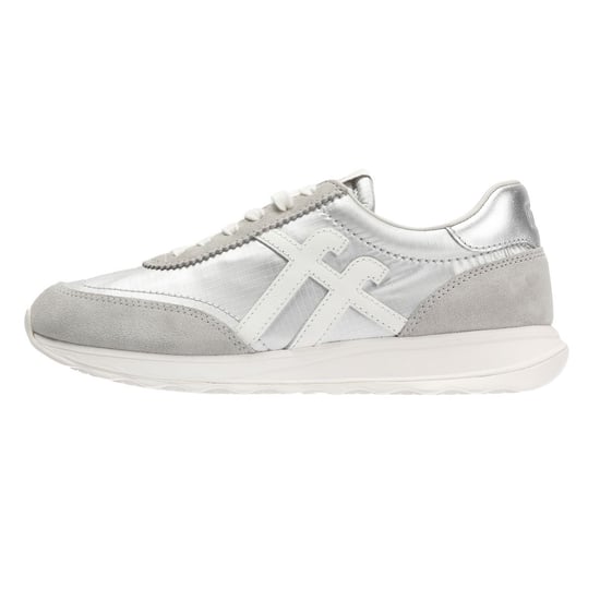 Fitflop Retro-Q FF Nylon Women's Silver/Urban White Trainers - Image 6