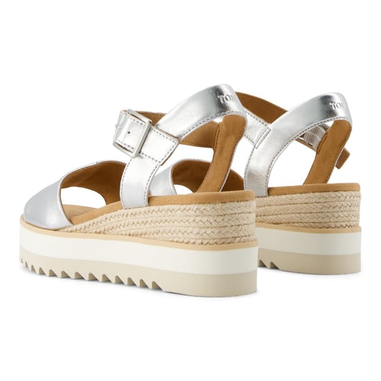 TOMS Diana Läder Kvinnors Silver Wedges - Image 2