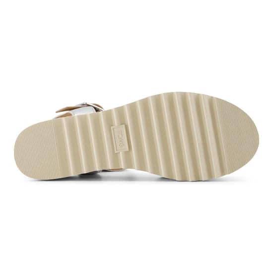 TOMS Diana Läder Kvinnors Silver Wedges - Image 3