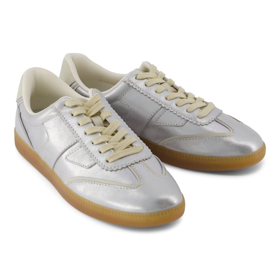 TOMS Collins Leather Women's Silver Trainers - Image 1