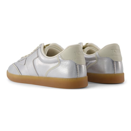 TOMS Collins Leather Women's Silver Trainers - Image 2