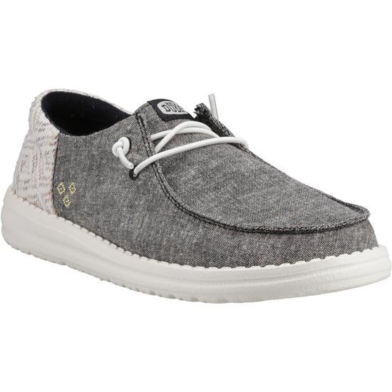 HEYDUDE Wendy Funk Surf Baja Cotton Blend Women's Black/Multi Moccasins Shoes - Image 1