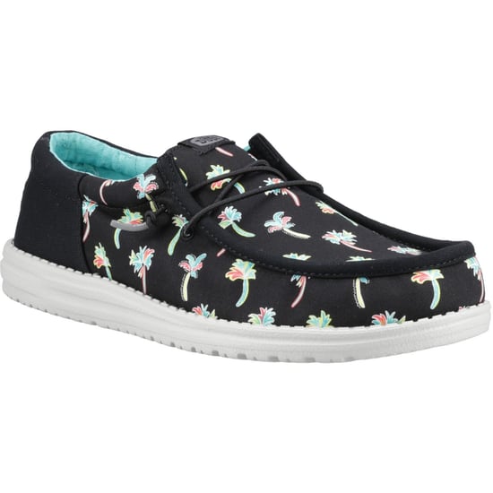 HEYDUDE Wally Funk Party Palm Katoenen Heren Zwarte/Multi Mokassin Schoenen - Image 1