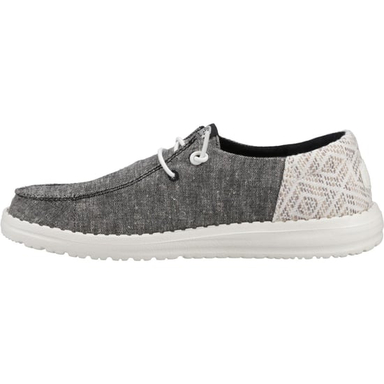 HEYDUDE Wendy Funk Surf Baja Cotton Blend Women's Black/Multi Moccasins Shoes - Image 4