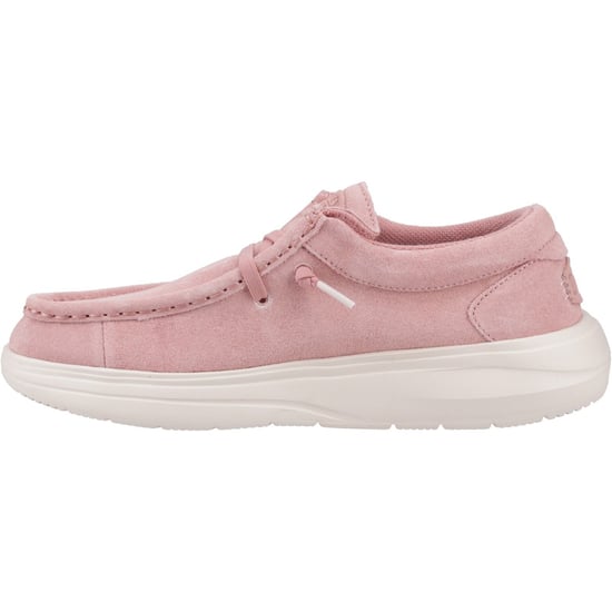HEYDUDE Wendy COMF Suède Leren Dames Roze Pink/Flonkerend Pink Mocassinschoenen - Image 4