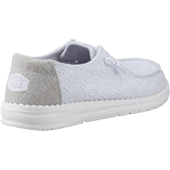 HEYDUDE Wendy Eyelet Lace Katoenmix Vrouwen Antiek Blauw Moccasins Schoenen - Image 2