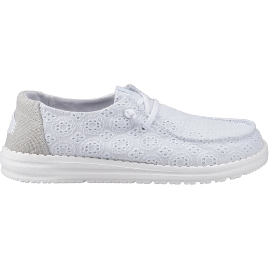 HEYDUDE Wendy Eyelet Lace Katoenmix Vrouwen Antiek Blauw Moccasins Schoenen - Image 5