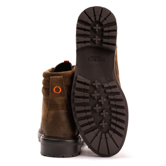 Osprey London The Pentney Vaxad Mocka Herr Kaki Stövlar - Image 4