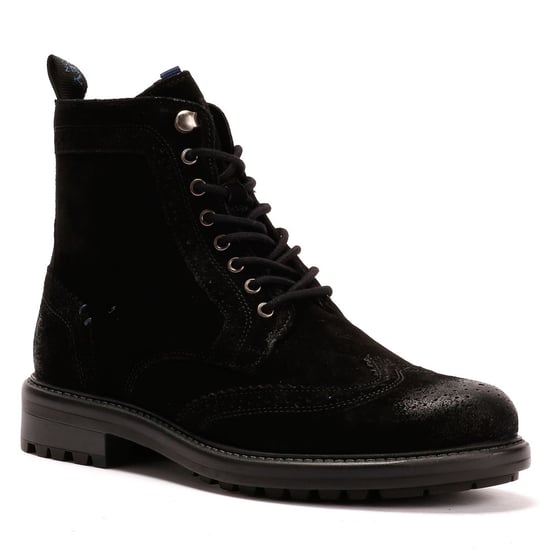 Osprey London The Professor Suede Men's Black Boots - Image 2