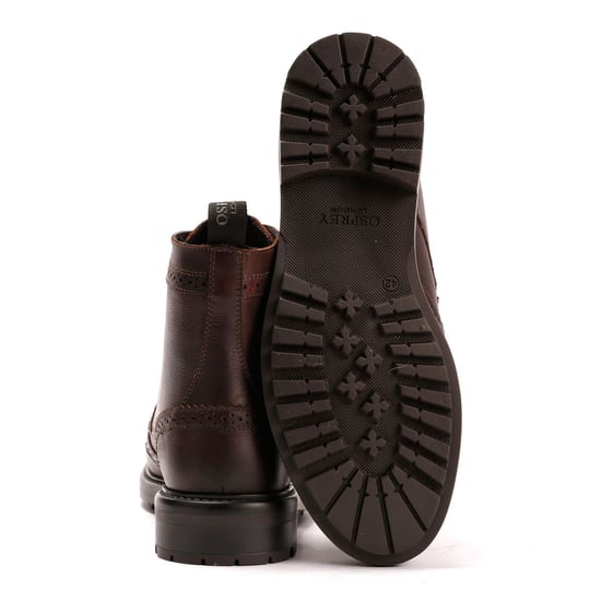 Osprey London The Professor Leather Men's Chocolate Boots - Image 4