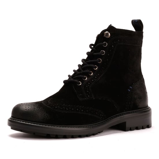 Osprey London The Professor Suede Men's Black Boots - Image 3