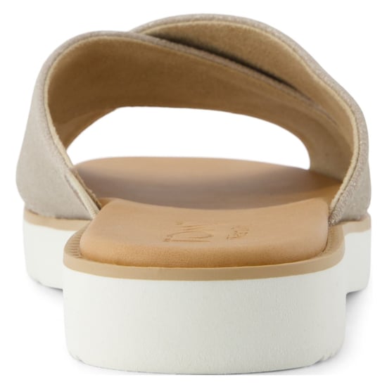 TOMS Mae Crossover Läder Dam Champagnesandaler - Image 2