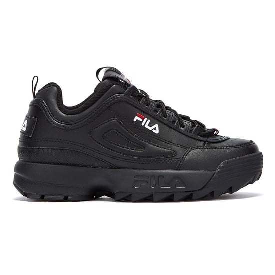 Mens Womens Fila Disruptor II Premium Trainers - (Black / White / Fila Red) - Image 5