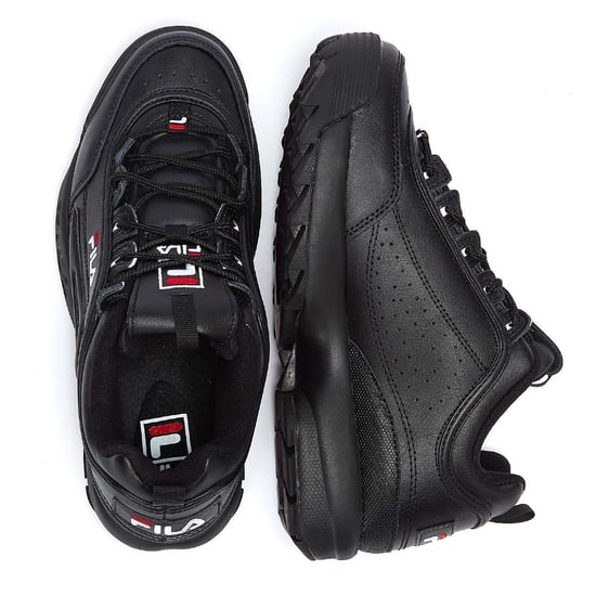 Mens Womens Fila Disruptor II Premium Trainers - (Black / White / Fila Red) - Image 6