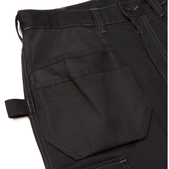 Caterpillar Essentiële Kniezak Stretch Holster Polyester Heren Zwarte Buitentrousers - Image 3