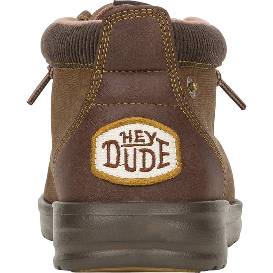 HEYDUDE Wally Mid GripR Canvas Men's Dark Brown Boots - Image 2