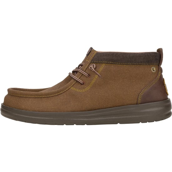 HEYDUDE Wally Mid GripR Canvas Men's Dark Brown Boots - Image 5