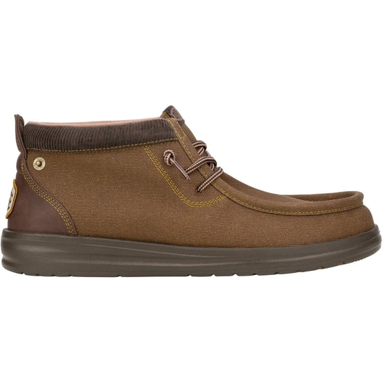 HEYDUDE Wally Mid GripR Canvas Men's Dark Brown Boots - Image 6