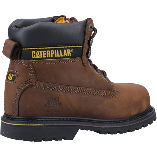 Caterpillar Holton Läder Brun Bred Passform Skyddsskor - Image 2