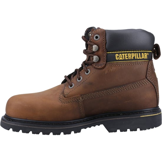 Caterpillar Holton Läder Brun Bred Passform Skyddsskor - Image 5