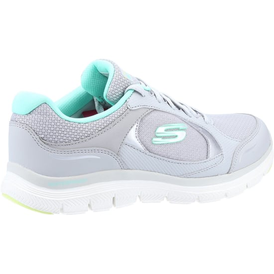 Skechers Flex Appeal 4.0 True Clarity Läder Damsneakers Grå/Flerfärgad - Image 2