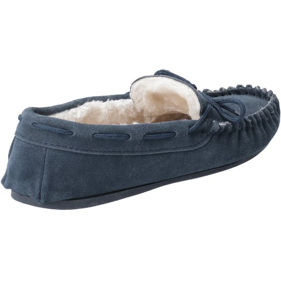 Hush Puppies Womens Allie Suede Faux Fur Lined Cozy Slippers - Image 3