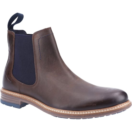 Hush Puppies Justin Chelsea Leather Men's Brown Boots - Image 1
