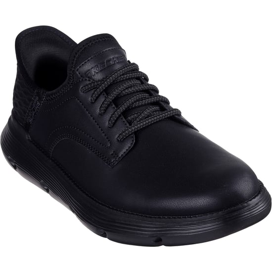 Skechers Garza Gervin Leather Men's Black Lace-Up Shoes - Image 1