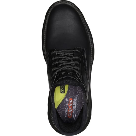 Skechers Garza Gervin Leather Men's Black Lace-Up Shoes - Image 3