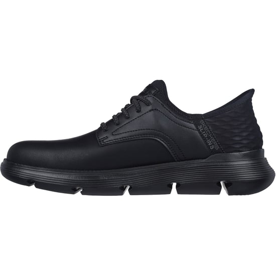 Skechers Garza Gervin Leather Men's Black Lace-Up Shoes - Image 4