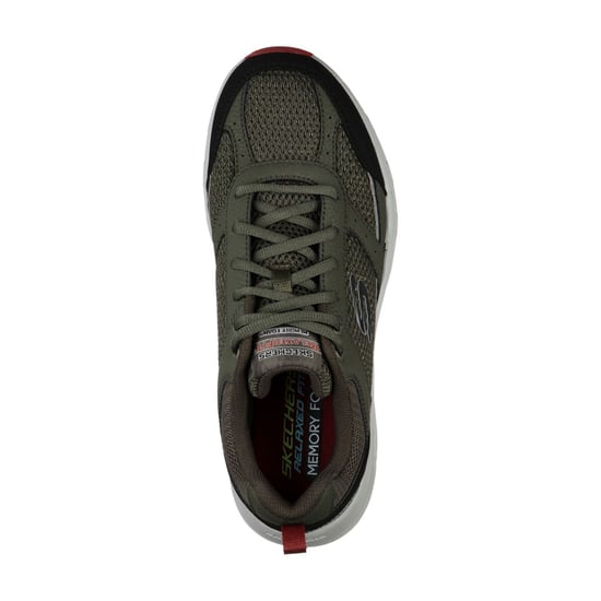 Skechers Oak Canyon Verketta Leather Men's Olive/Black Trainers - Image 3