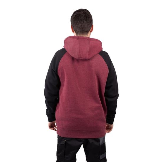 Caterpillar Raglan Bomull Mäns Röd Hoodie - Image 2