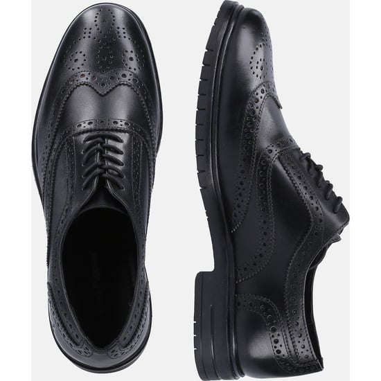 Hush Puppies Santiago Svarta Lädersnörskor För Män - Image 6