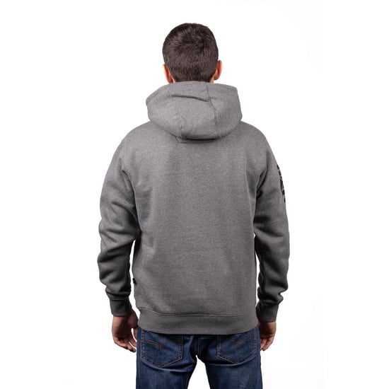 Caterpillar Trademark Banner Cotton Men's Grey Hooded Sweatshirt - Image 2