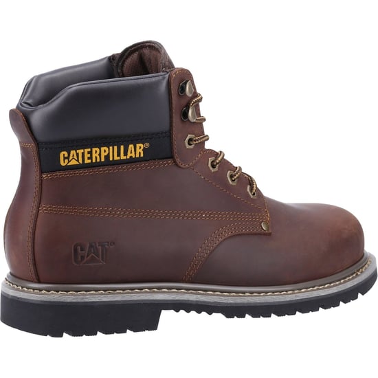 Caterpillar Powerplant Nubuck Brunt Bred Passform Säkerhetsskor - Image 2