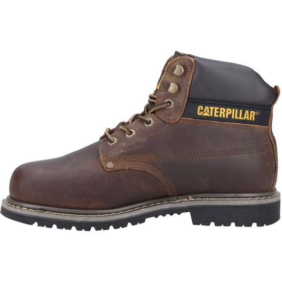 Caterpillar Powerplant Nubuck Brunt Bred Passform Säkerhetsskor - Image 4