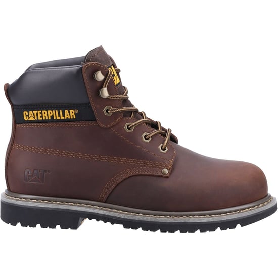Caterpillar Powerplant Nubuck Brunt Bred Passform Säkerhetsskor - Image 5