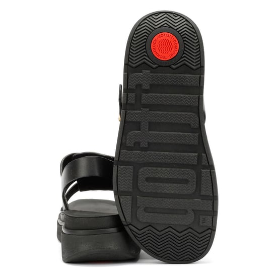 FitFlop GEN-FF Visserslederen Dames Zwarte Sandalen - Image 4